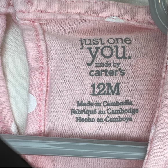 2/$6 Carter’s 12m pink polka-dot sleeveless layered shirt with bloomers - Picture 6 of 6